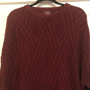 Vintage Cozy Burgundy Pullover Sweater